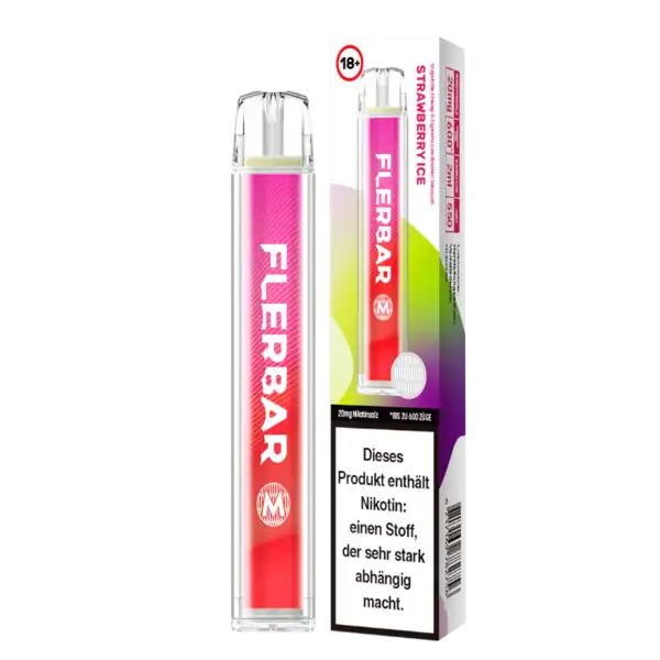 E-Zigarette Flerbar Strawberry Ice 20mg Nikotin 600
