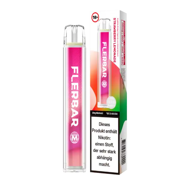 E-Zigarette Flerbar Strawberry Lemonade 20mg Nikotin 600