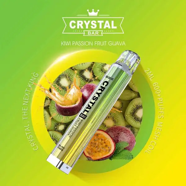 E-Zigarette Crystal Bar 600 Kiwi Passion Fruit Guava 20mg Nikotin