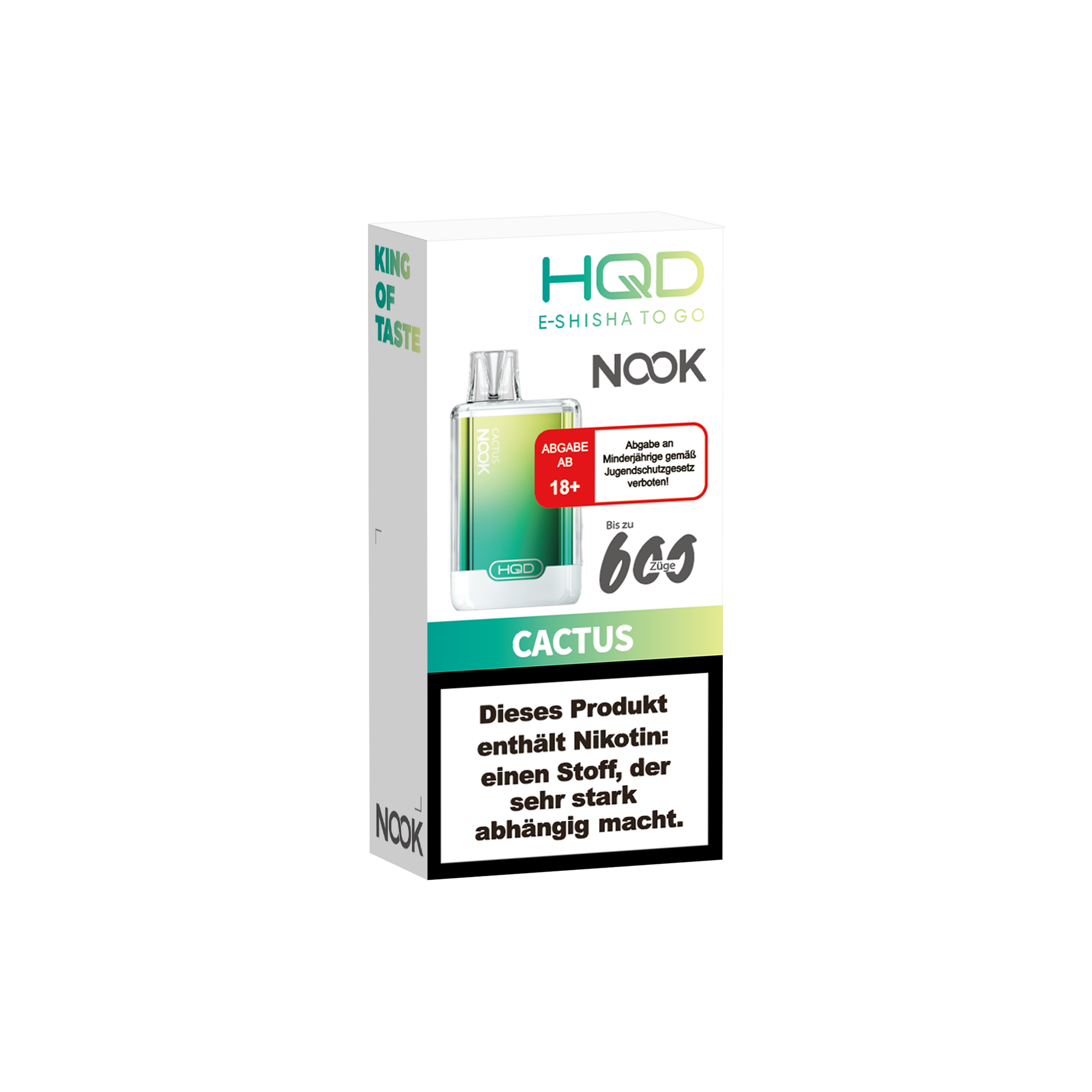 E-Zigarette HQD Nook CACTUS 18mg Nikotin 600