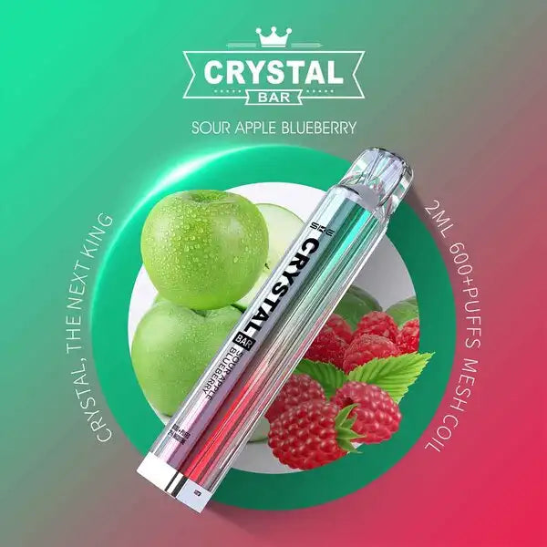 E-Zigarette Crystal Bar 600 Sour Apple Blueberry 20mg Nikotin