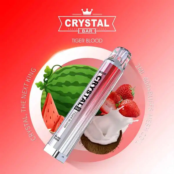 E-Zigarette Crystal Bar 600 Tiger Blood 20mg Nikotin