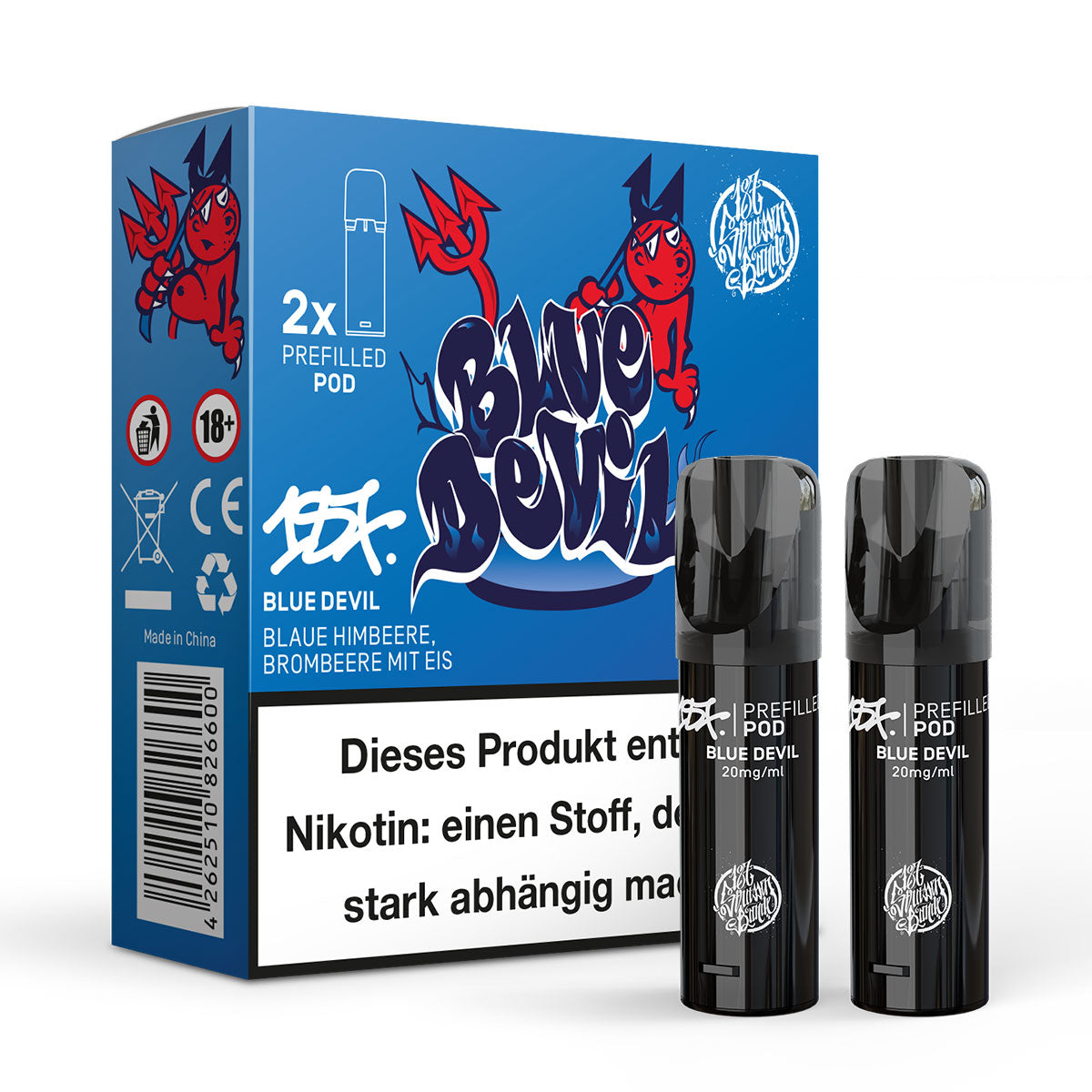 187 Prefilled Pod 2er Pack 20mg Nikotin Blue Devil