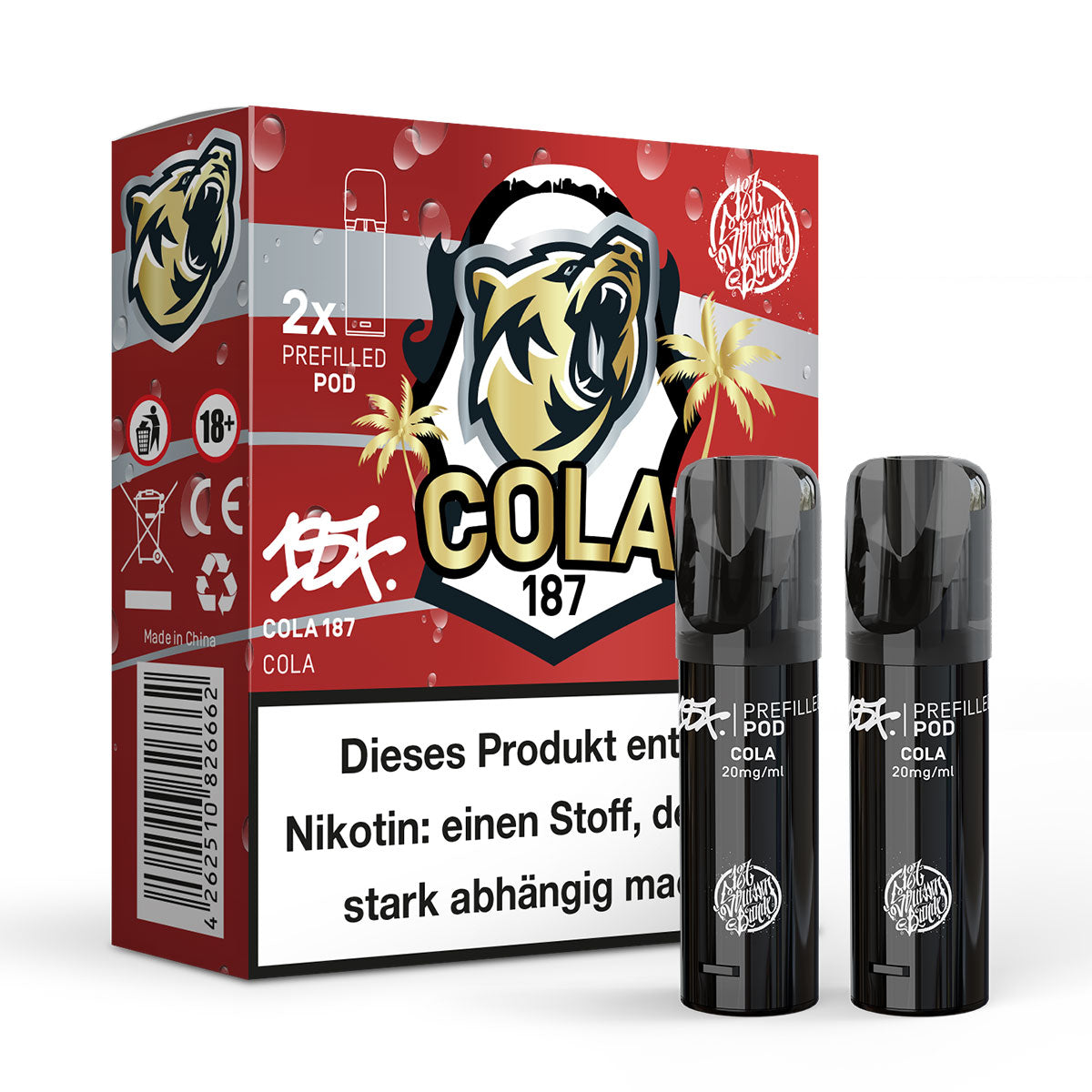187 Prefilled Pod 2er Pack 20mg Nikotin Cola 187