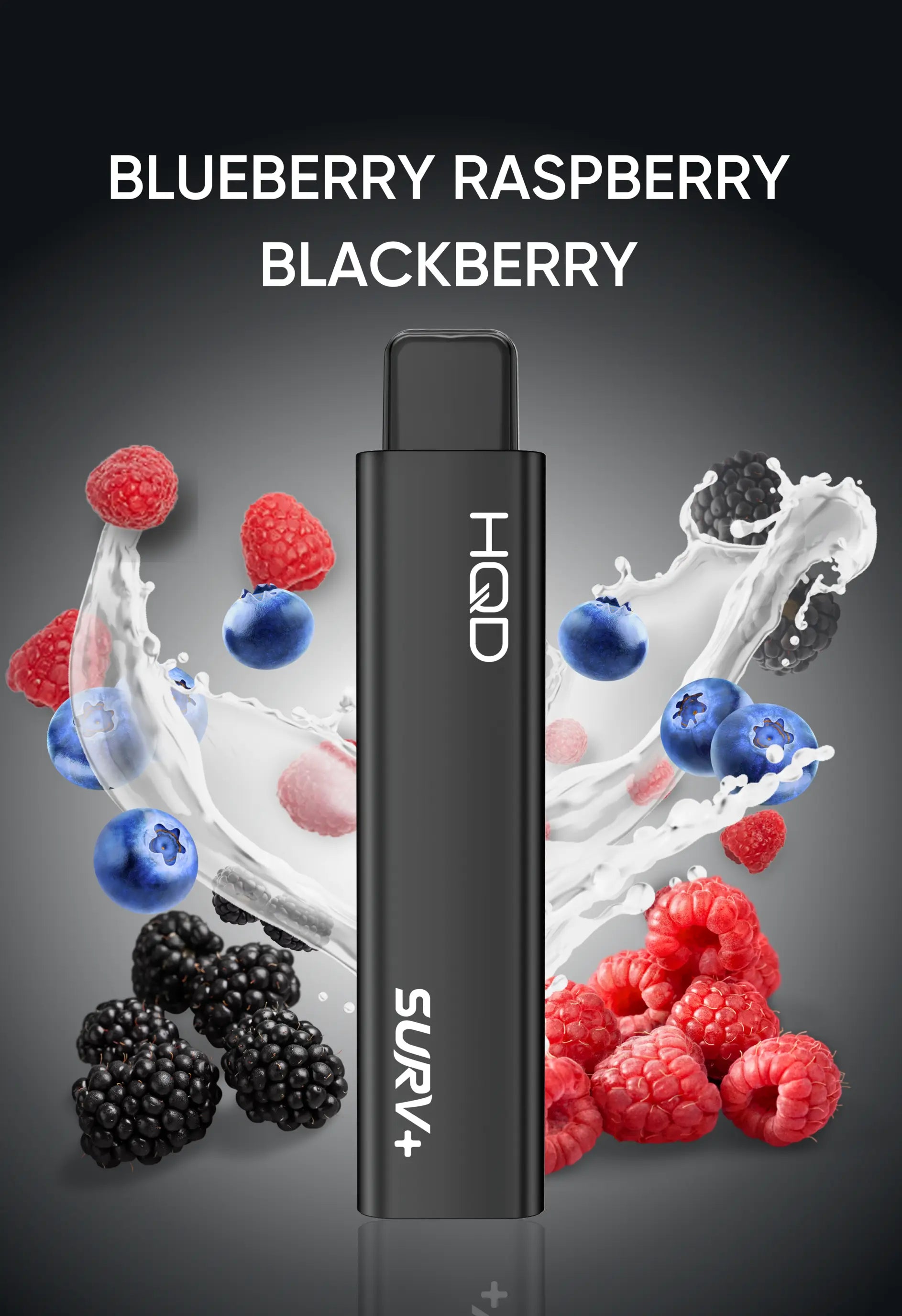 E-Zigarette HQD Surv+ BLUEBERRY RASPBERRY BLACKBERRY 18mg Nikotin 600