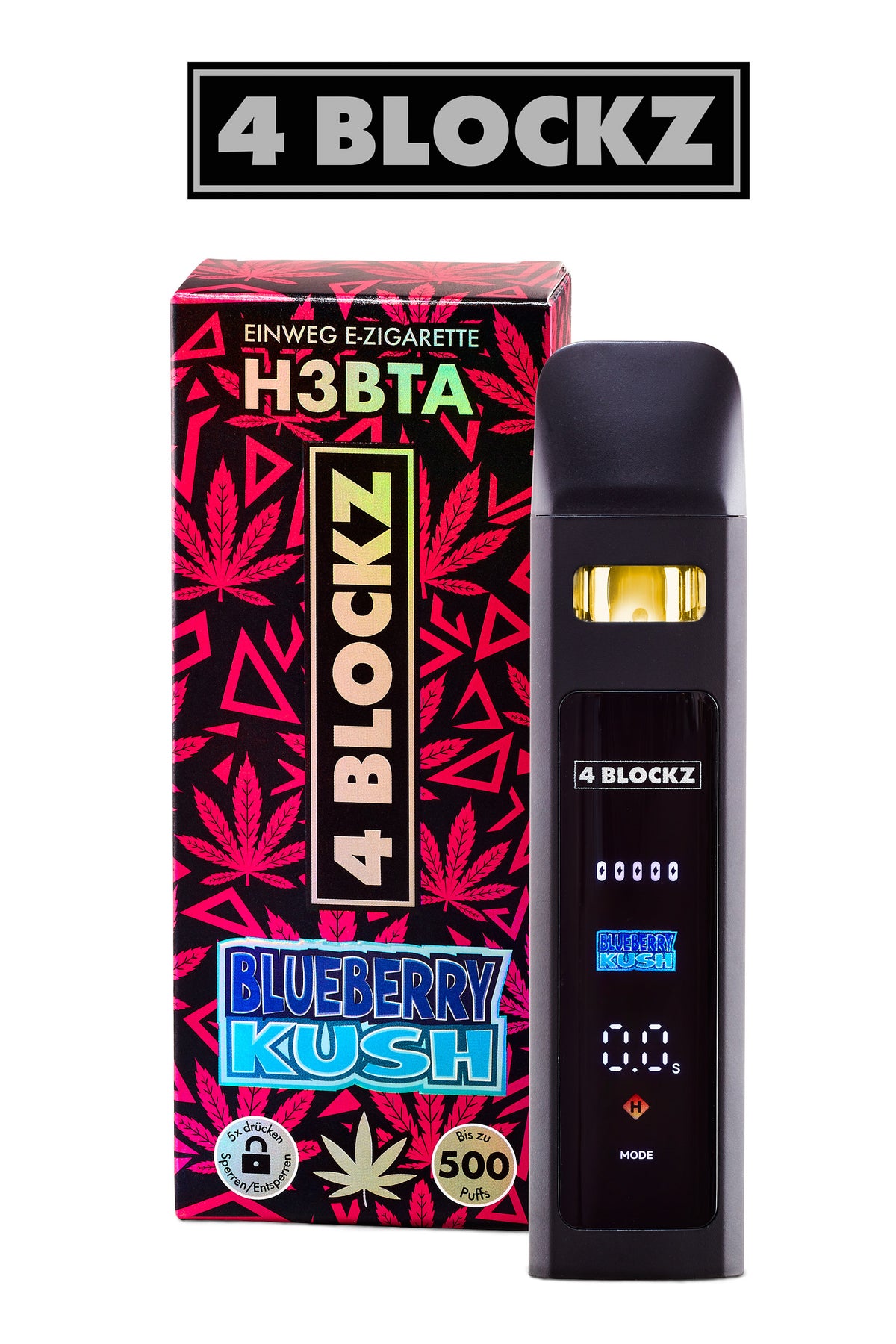 4Blockz H3BTA Digital – Blueberry Kush – 1 ml CRD