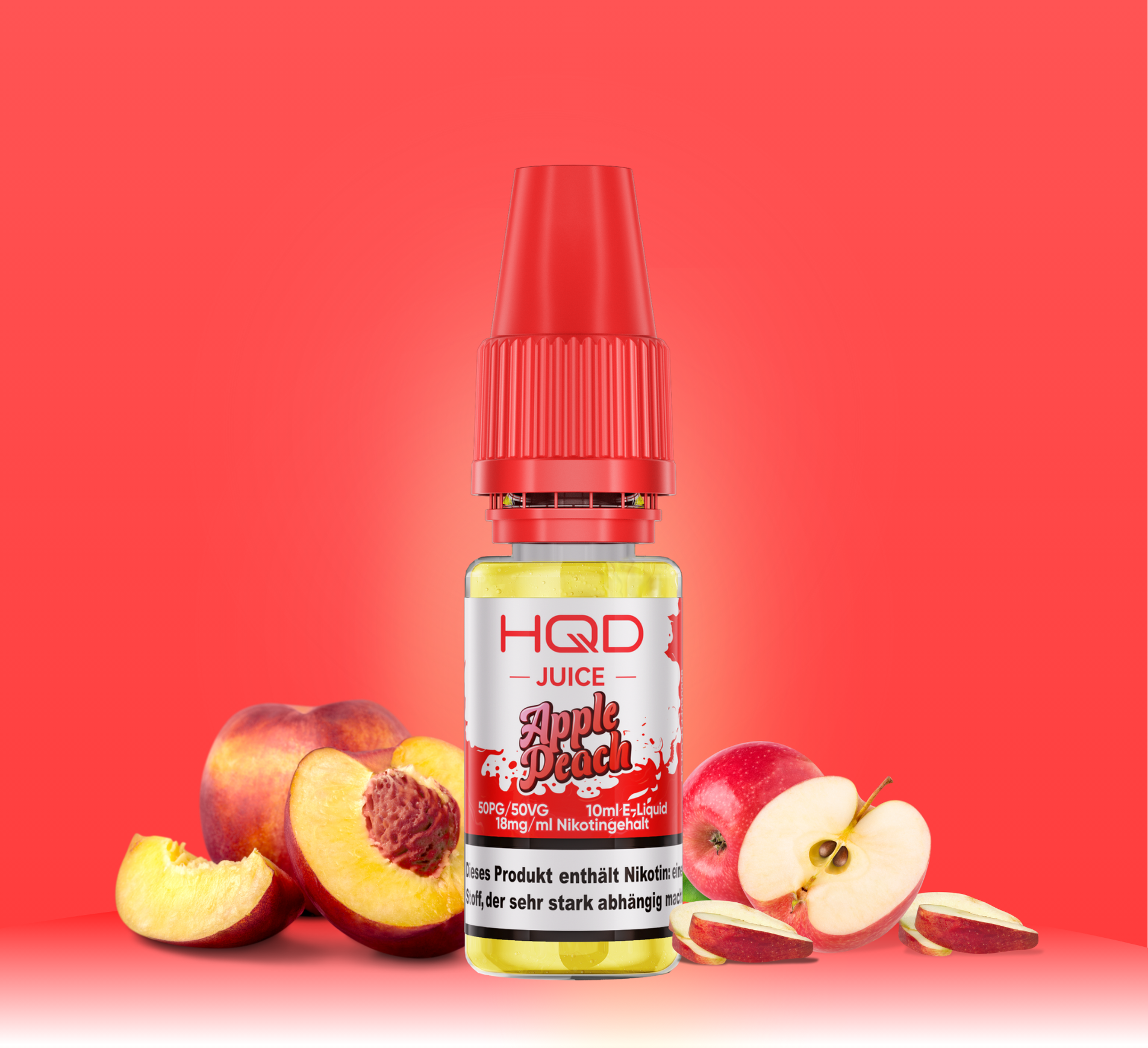 HQD Juice Apple Peach 10ml Liquid 18mg Nikotin