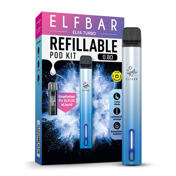 ELFA Turbo Refillable Pod Kit Aurora Cyan