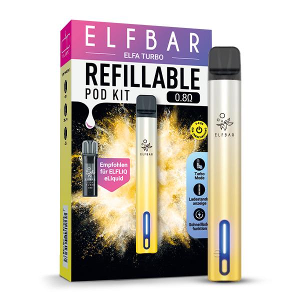 ELFA Turbo Refillable Pod Kit Aurora Gold