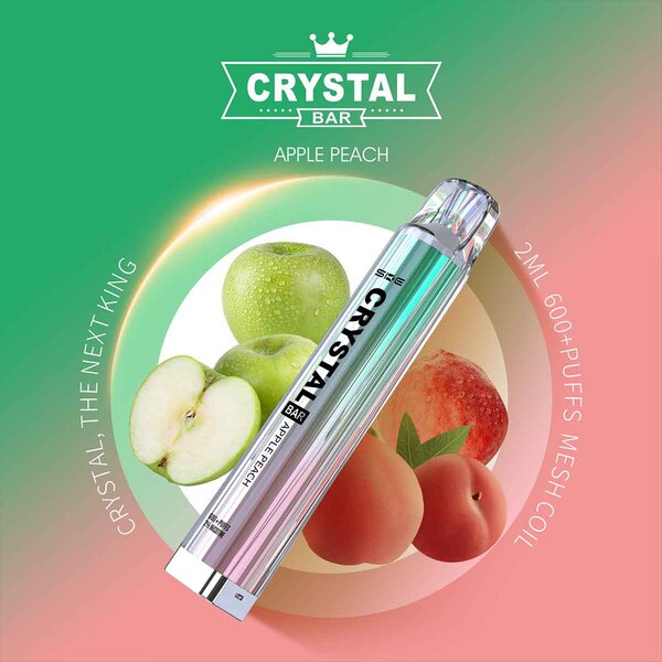 E-Zigarette Crystal Bar 600 Apple Peach 20mg Nikotin