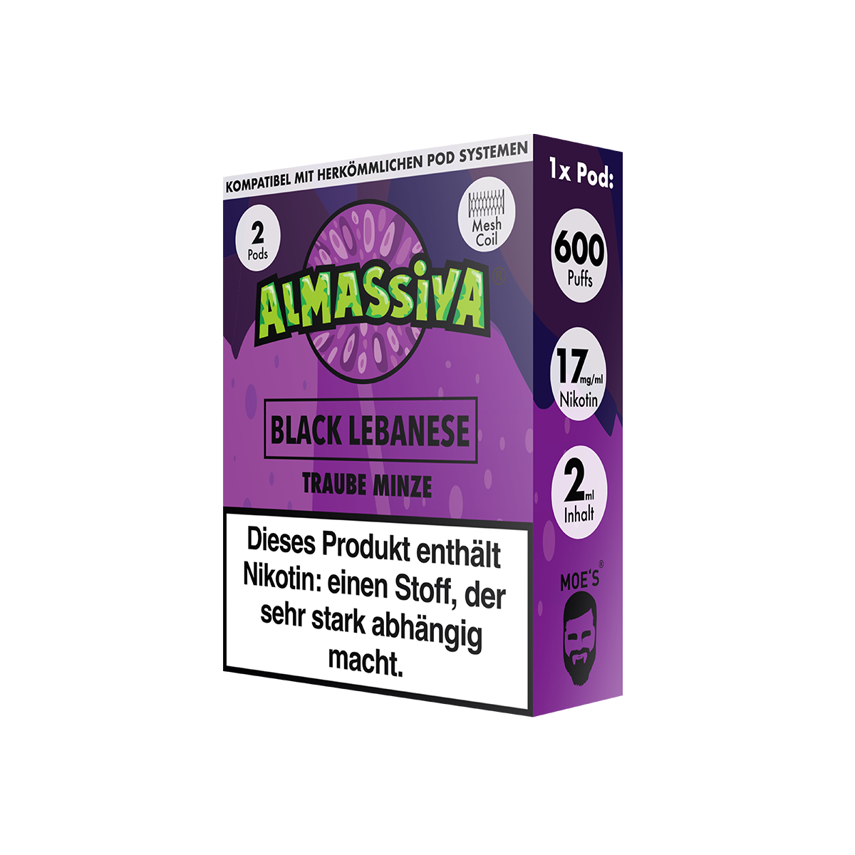 Al Massiva Prefilled Pod Black Lebanese 17mg Nikotin