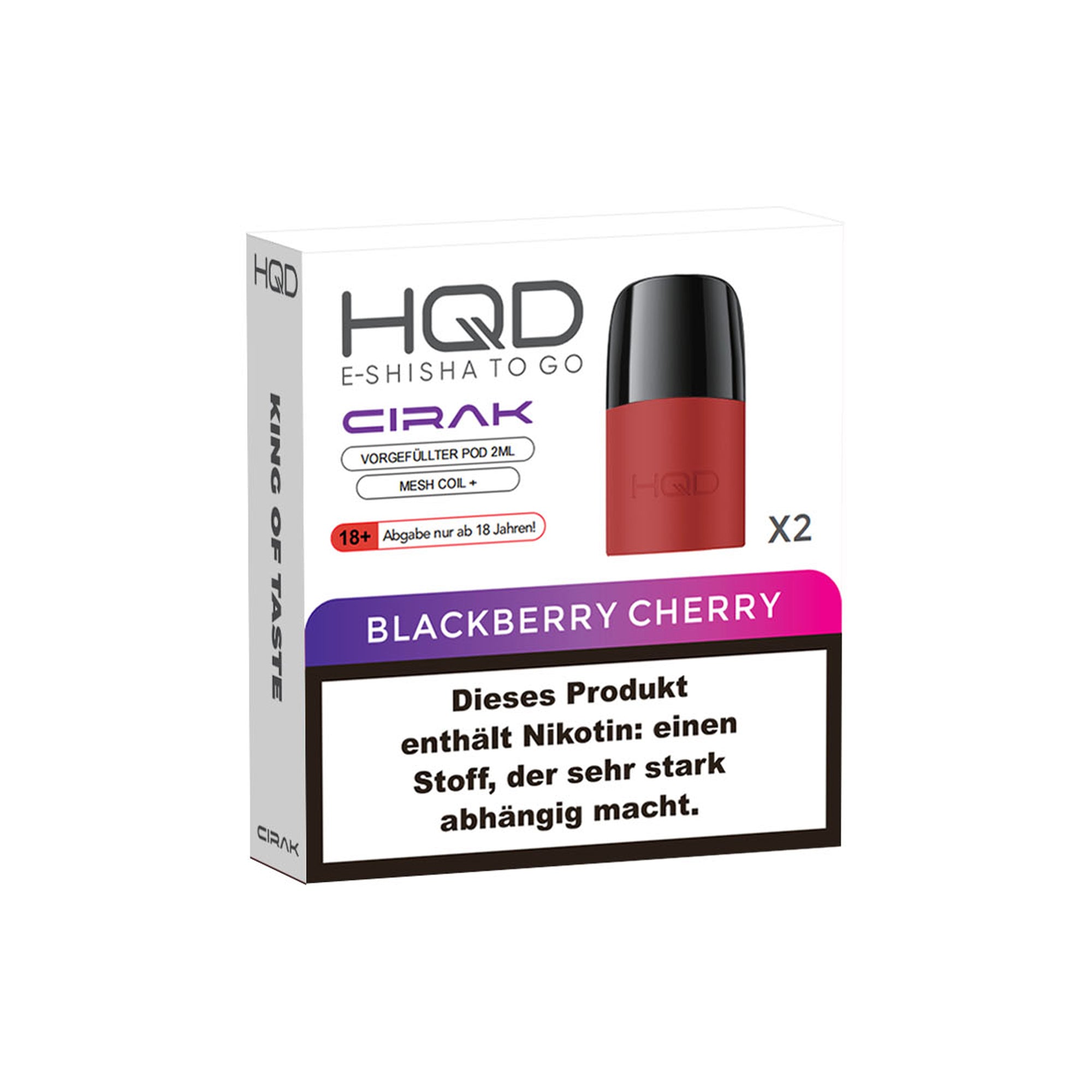 E-Zigarette HQD Cirak Pod Blackberry Cherry 18mg Nikotin 600