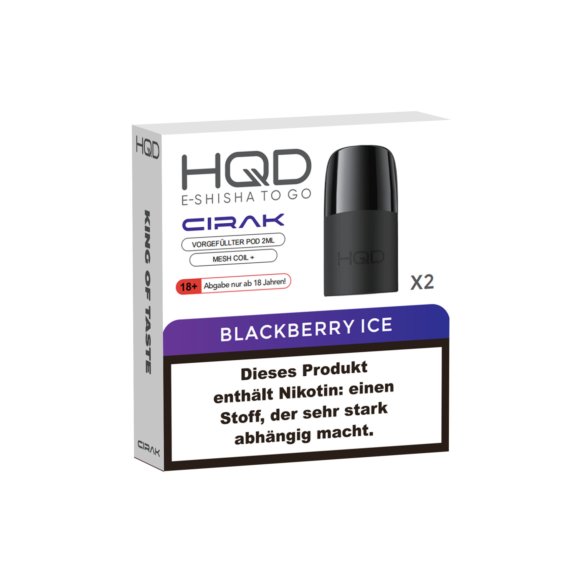 E-Zigarette HQD Cirak Pod Blackberry Ice 18mg Nikotin 600