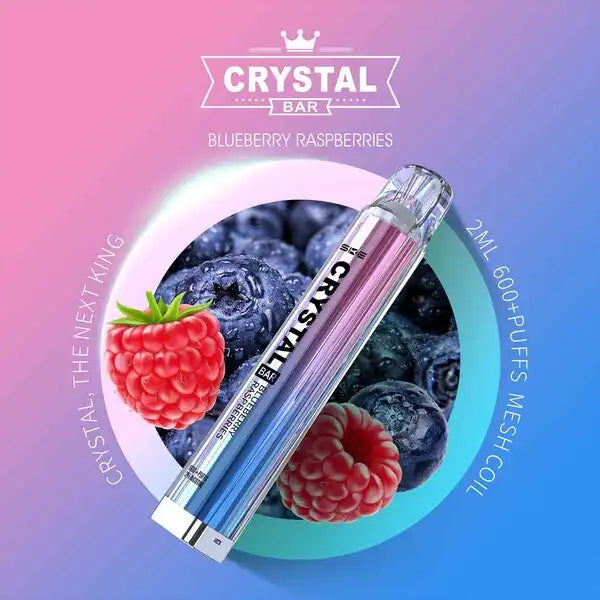 E-Zigarette Crystal Bar 600 Blueberry Raspberries 20mg Nikotin