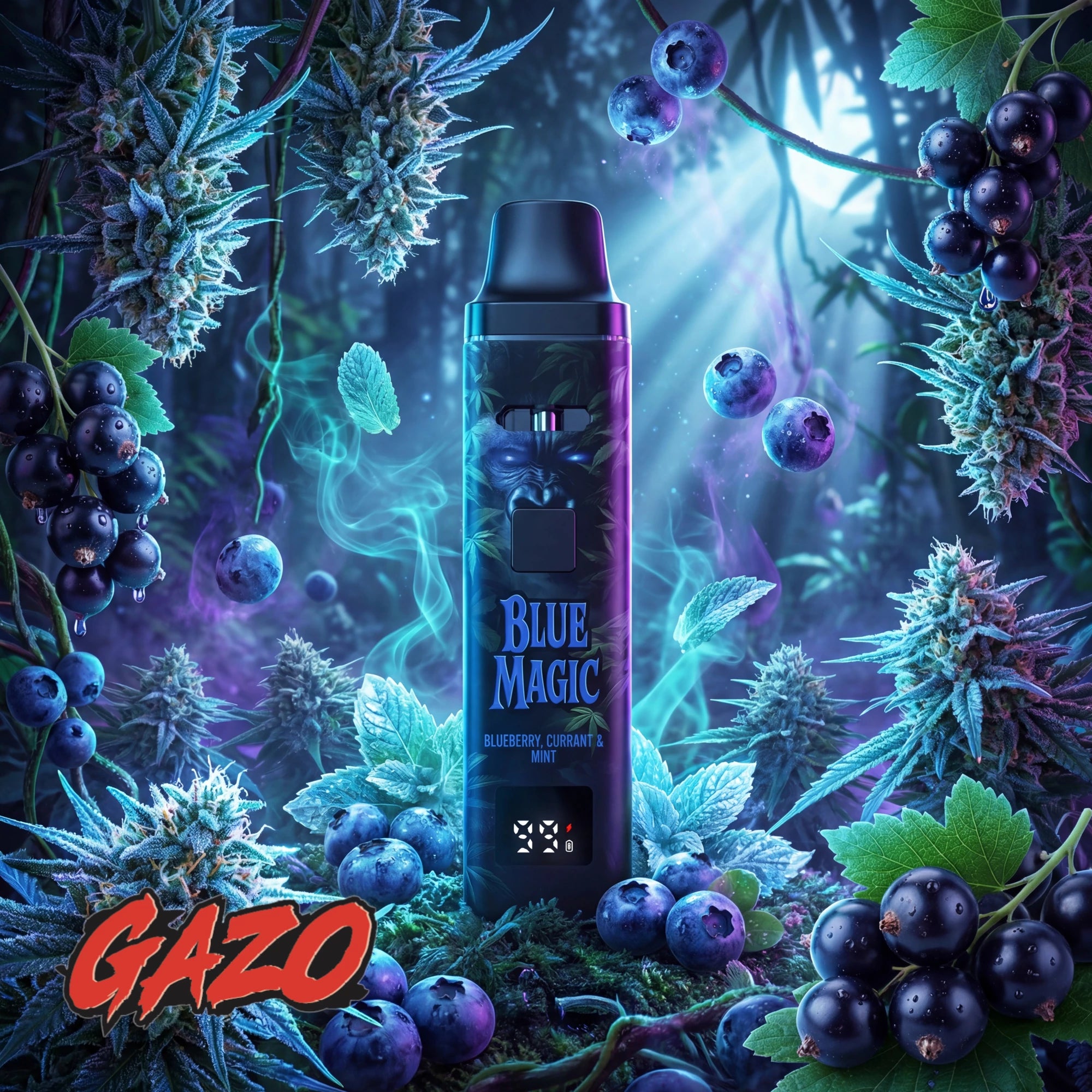 GAZO VAPE – H3BTA „Blue Magic“ (Blueberry, Currant, Anis, Menthol) – 1ml CRD