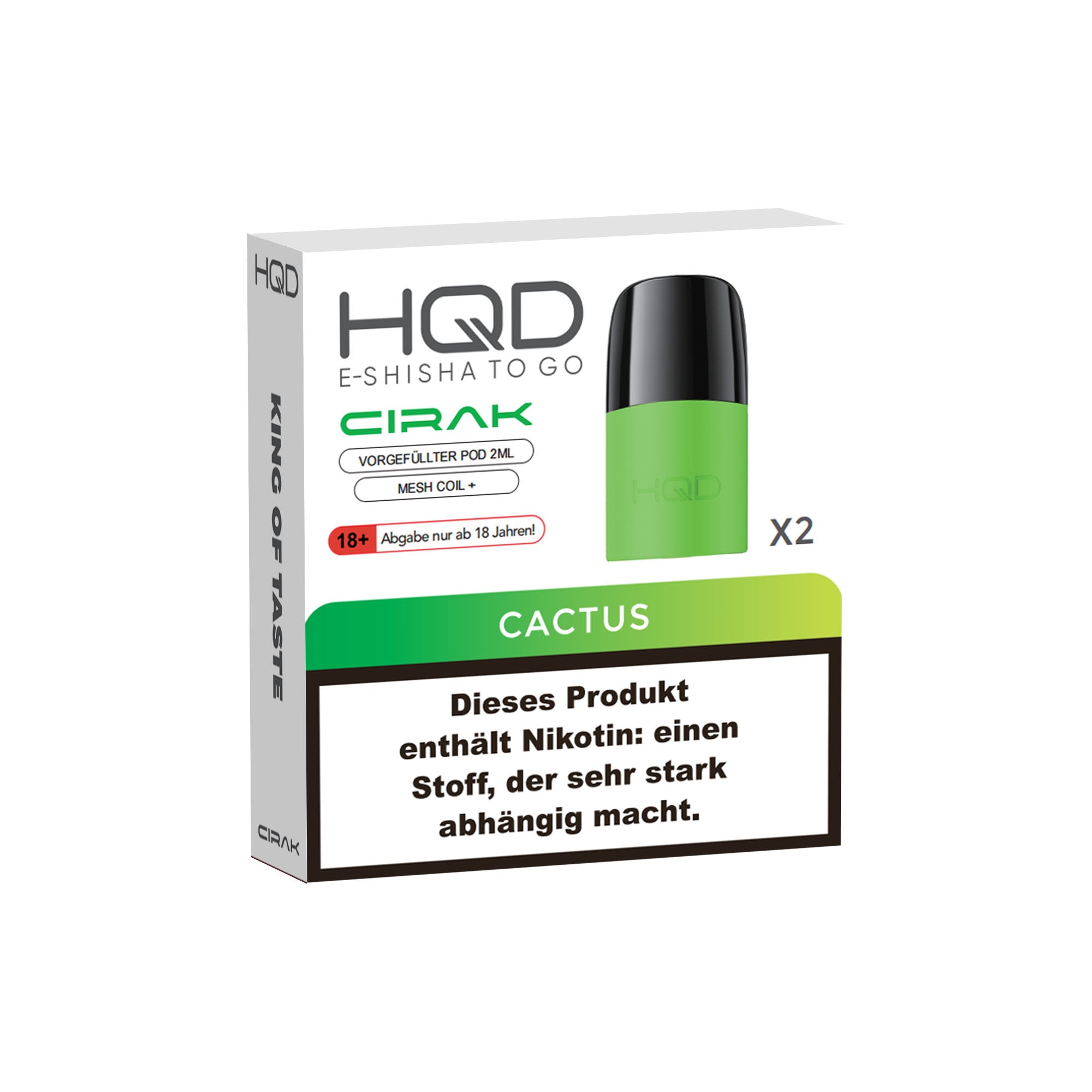 E-Zigarette HQD Cirak Pod Cactus 18mg Nikotin 600