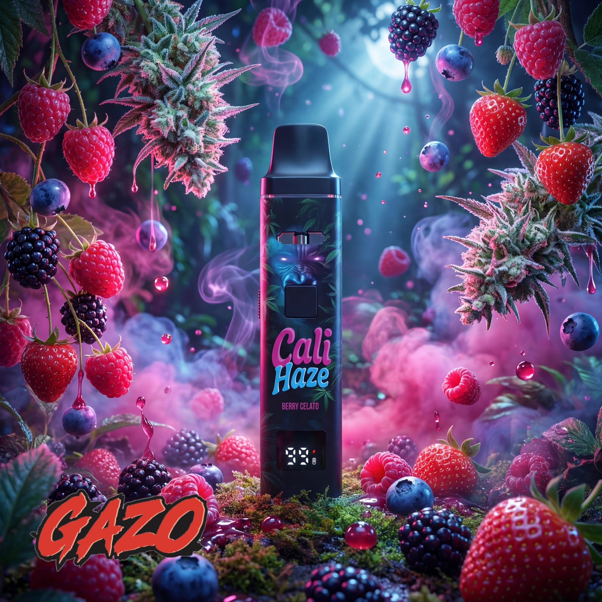 GAZO VAPE – H3BTA „Cali Haze“ (Berry Gelato) – 1ml CRD