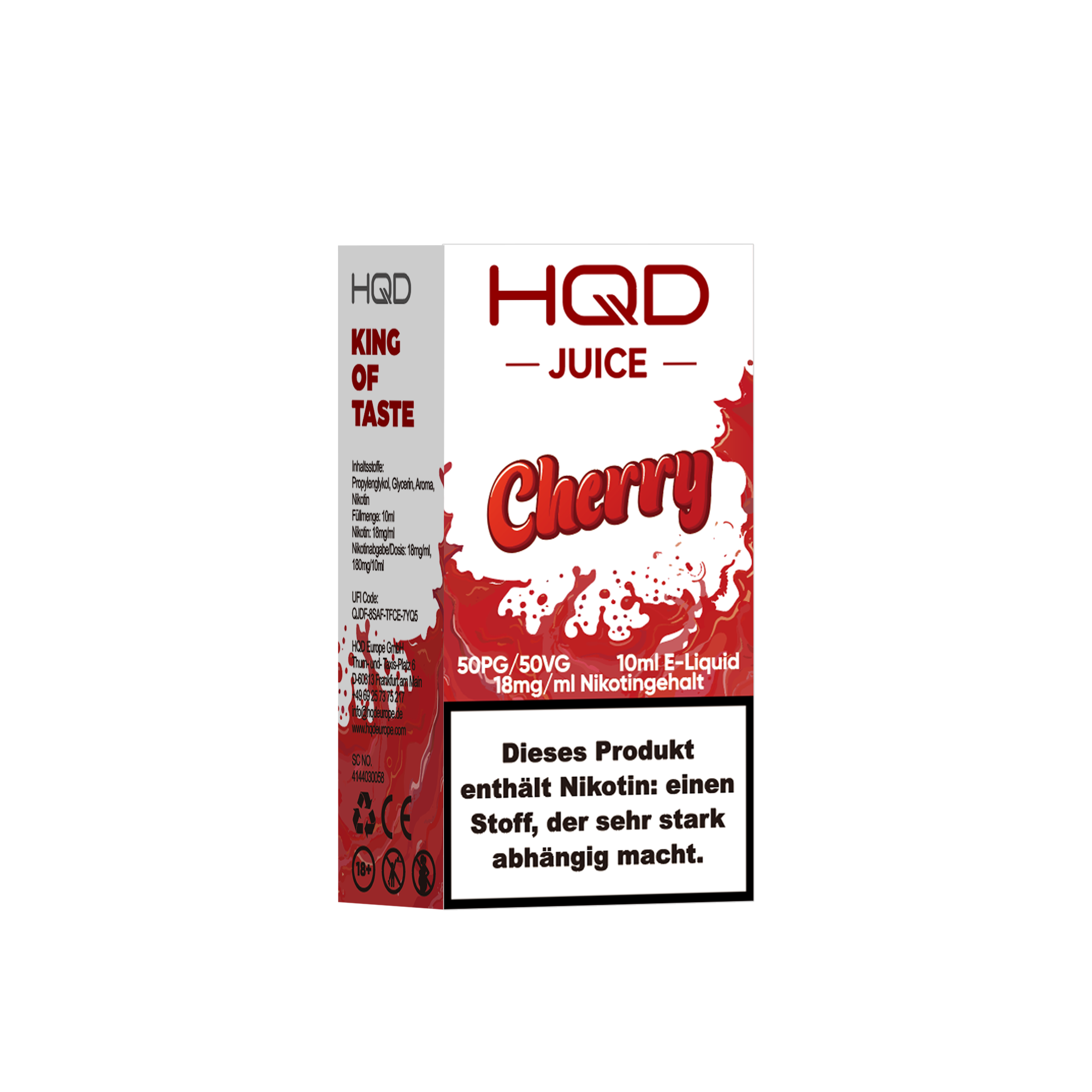 HQD Juice Cherry 10ml Liquid 18mg Nikotin