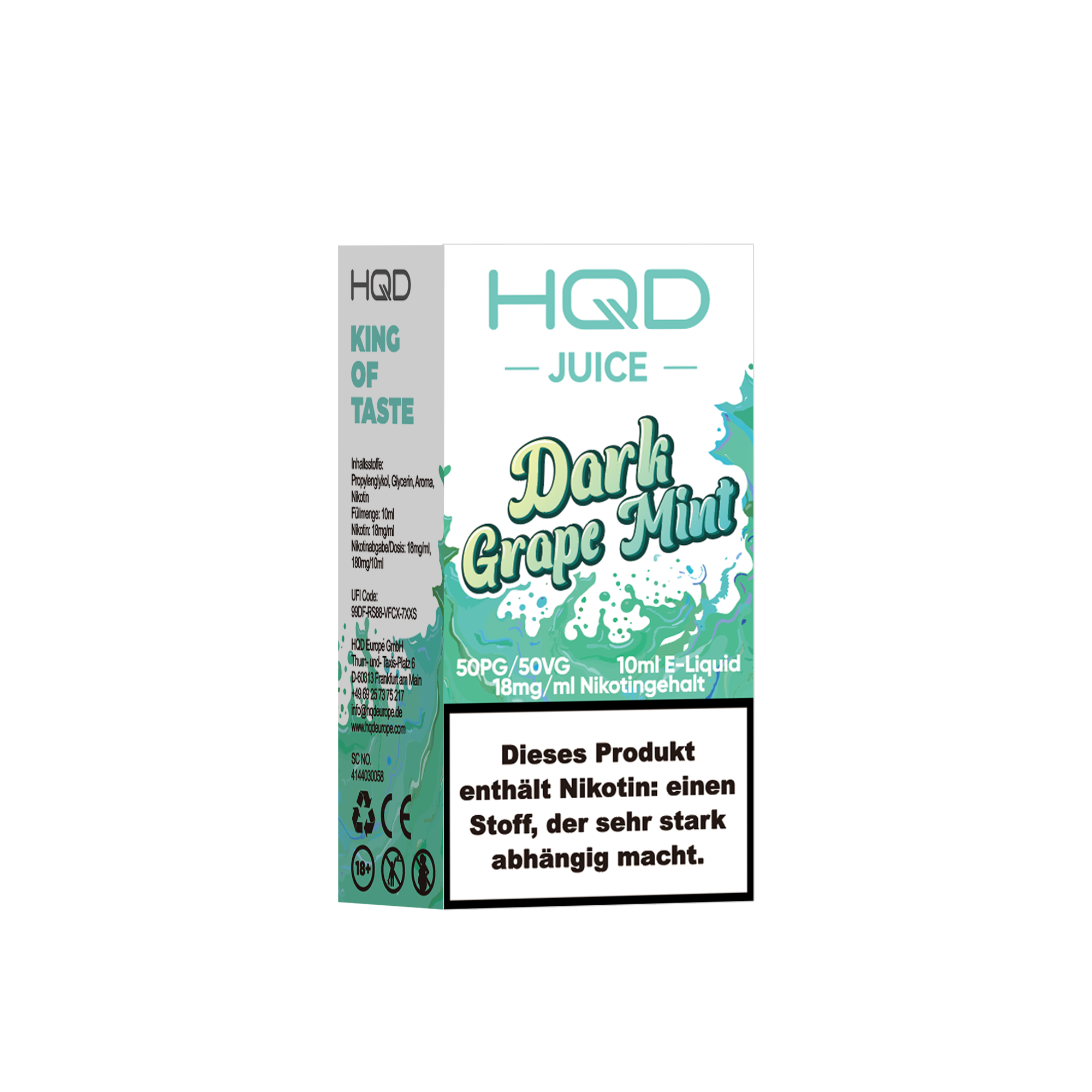 HQD Juice Dark Grape Mint 10ml Liquid 18mg Nikotin