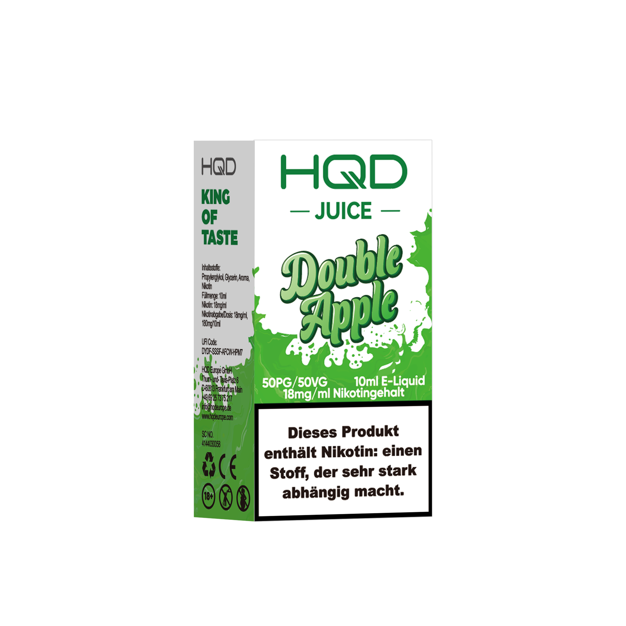 HQD Juice Double Apple 10ml Liquid 18mg Nikotin