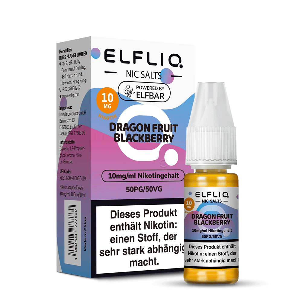 Elfbar ELFLIQ 10mg/ml Nikotinsalz Liquid Dragon Fruit Blackberry