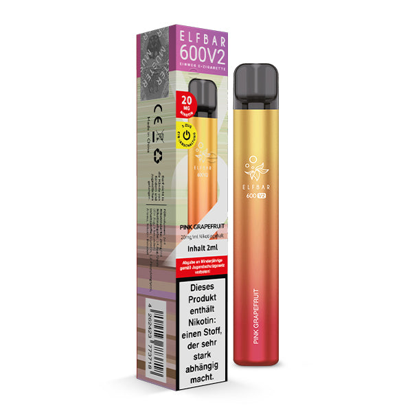 E-Zigarette Elf Bar V2 Pink Grapefruit 20mg Nikotin 600
