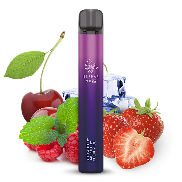 E-Zigarette Elf Bar V2 Strawberry Raspberry Cherry Ice 20mg Nikotin 600
