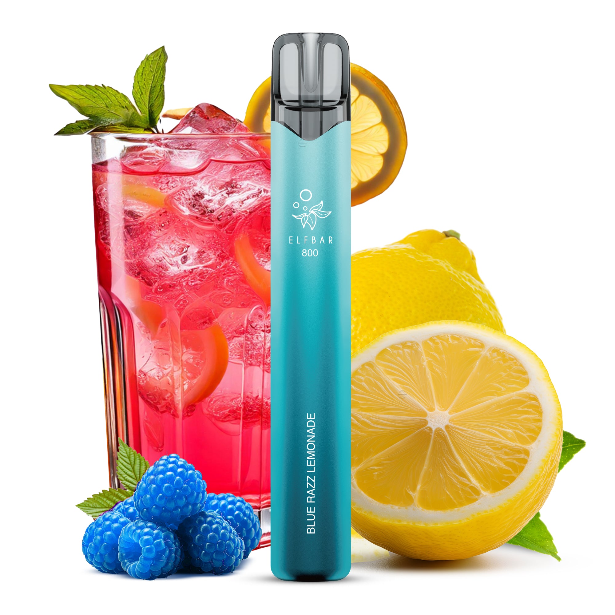 E-Zigarette Elf Bar Blue Razz Lemonade 0mg NIKOTINFREI 800