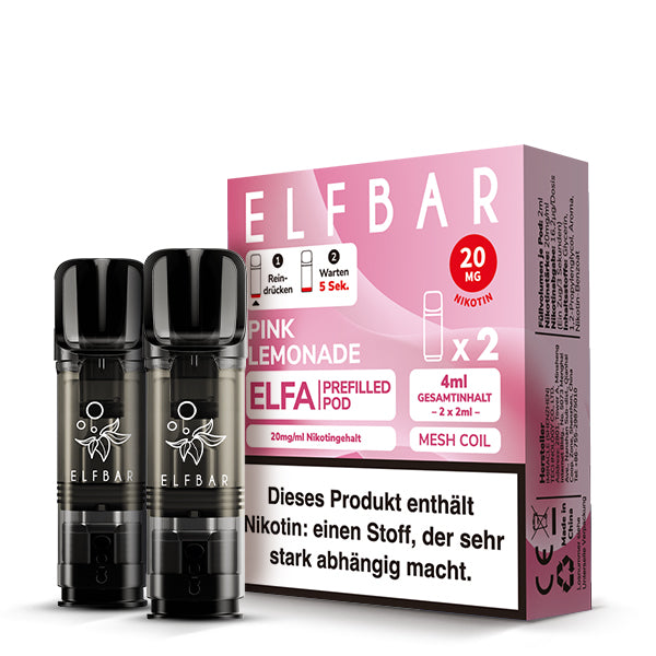 Elfbar Prefilled Pod ELFA Pink Lemonade 20mg Nikotin 600