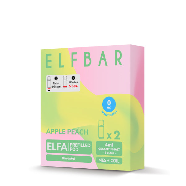 Elf Bar ELFA CP Prefilled Pod Apple Peach 0mg NIKOTINFREI 600