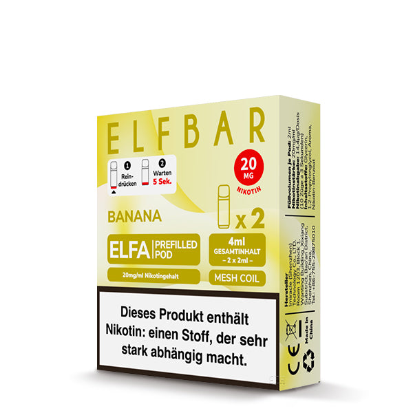 Elf Bar ELFA CP Prefilled Pod Banana 20mg Nikotin 600