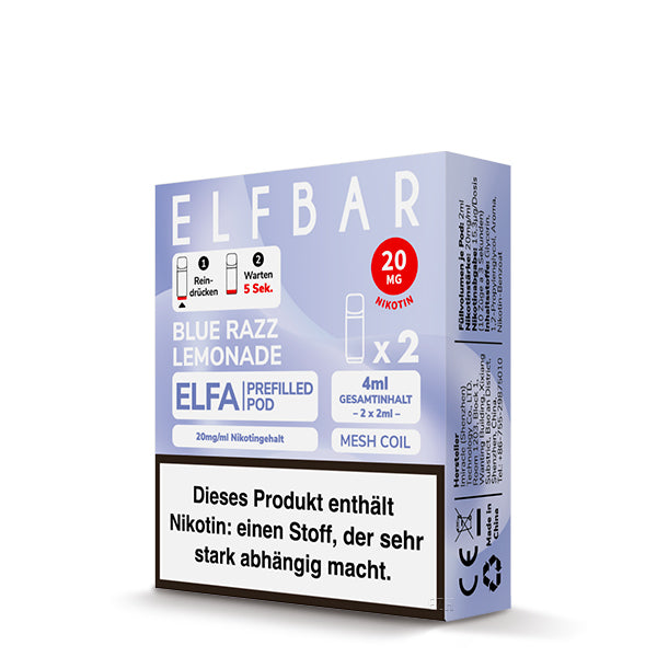 Elf Bar ELFA CP Prefilled Pod Blue Razz Lemonade 20mg Nikotin 600