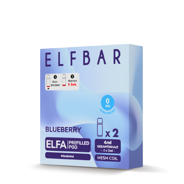 Elf Bar ELFA CP Prefilled Pod Blueberry 0mg NIKOTINFREI 600