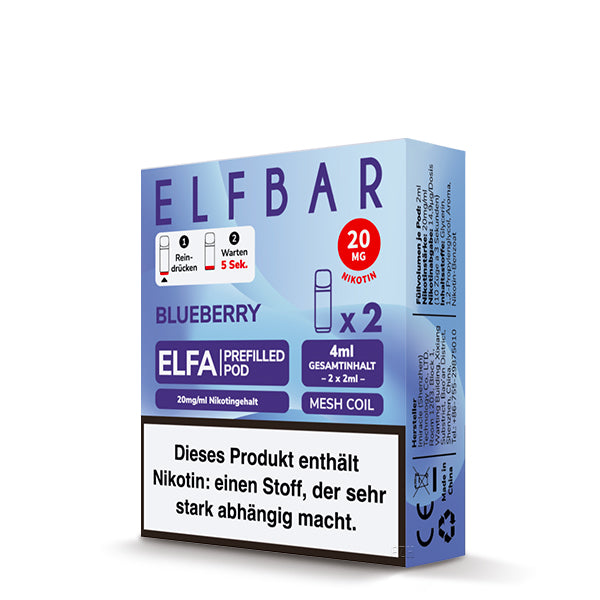 Elf Bar ELFA CP Prefilled Pod Blueberry 20mg Nikotin 600