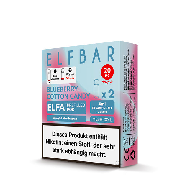 Elf Bar ELFA CP Prefilled Pod Blueberry Cotton Candy 20mg Nikotin 600