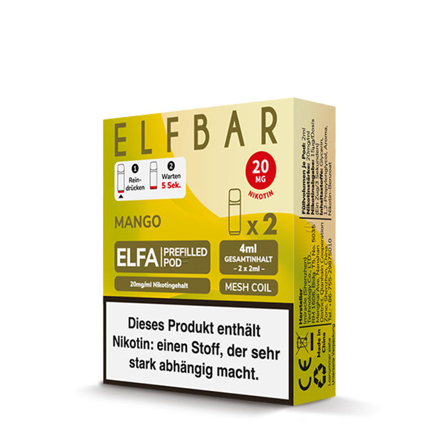 Elf Bar ELFA CP Prefilled Pod Mango 20mg Nikotin 600