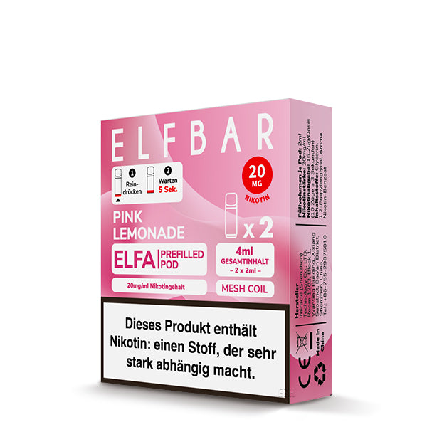 Elf Bar ELFA CP Prefilled Pod Pink Lemonade 20mg Nikotin 600