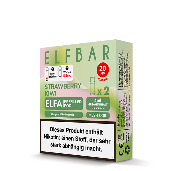 Elf Bar ELFA CP Prefilled Pod Strawberry Kiwi 20mg Nikotin 600