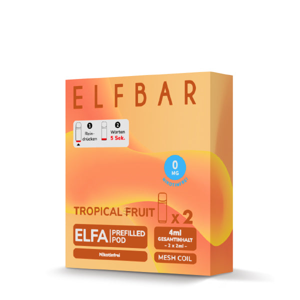 Elf Bar ELFA CP Prefilled Pod Tropical Fruit 0mg NIKOTINFREI 600