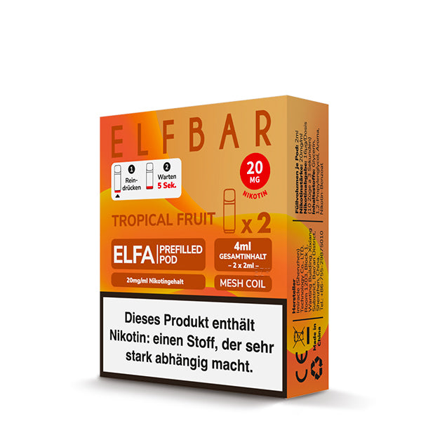 Elf Bar ELFA CP Prefilled Pod Tropical Fruit 20mg Nikotin 600