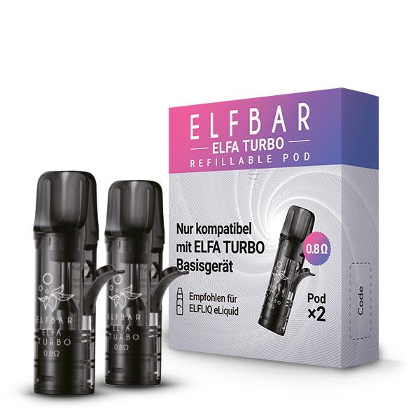 ELFBAR ELFA TURBO Refillable Pod 2er Pack  (Leer Pod) Ohm: 0.8