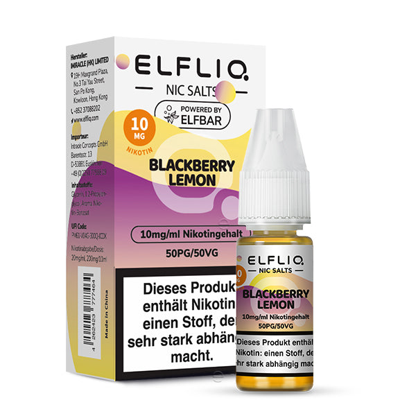 Elfbar ELFLIQ 10mg/ml Nikotinsalz Liquid Blackberry Lemon