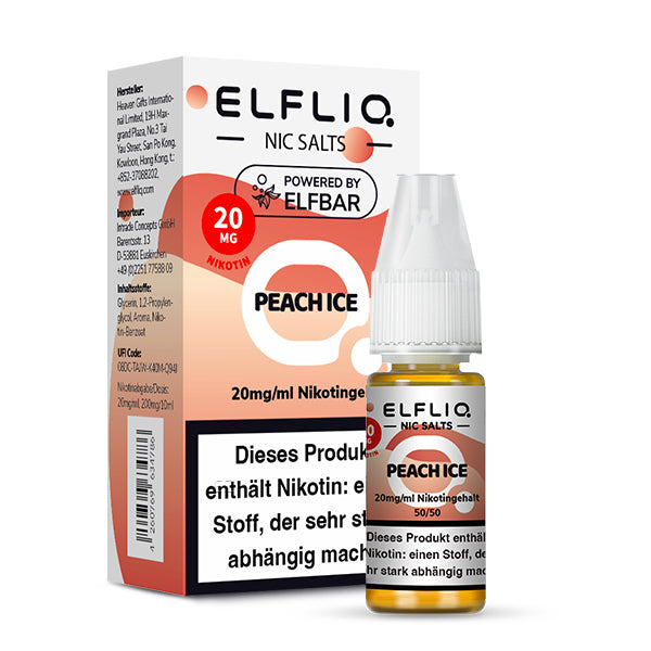 Elfbar ELFLIQ 20mg/ml Nikotinsalz Liquid Peach Ice