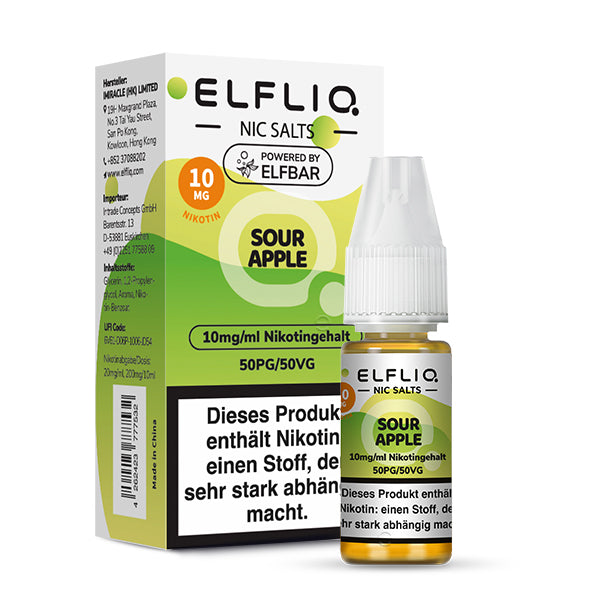 Elfbar ELFLIQ 20mg/ml Nikotinsalz Liquid Sour Apple