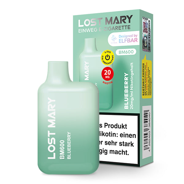 E-Zigarette Elf Bar Lost Mary BM600 CP BLUEBERRY 20mg Nikotin 600