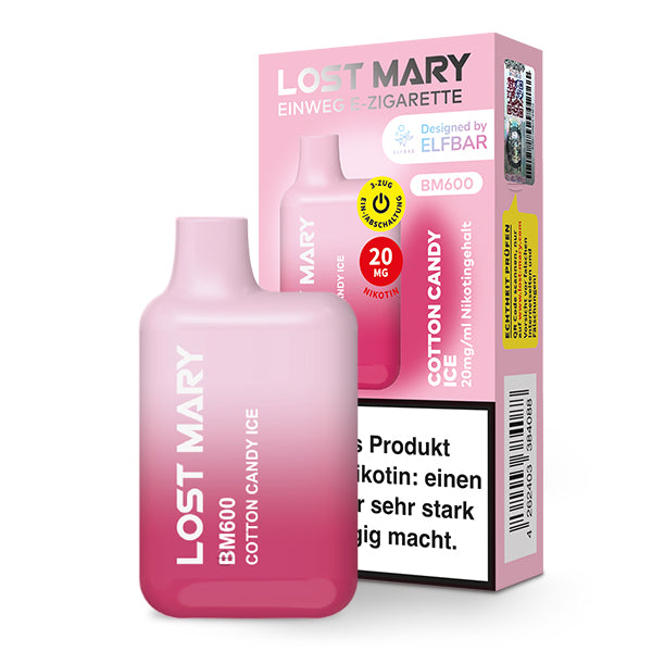 E-Zigarette Elf Bar Lost Mary BM600 CP COTTON CANDY ICE 20mg Nikotin 600