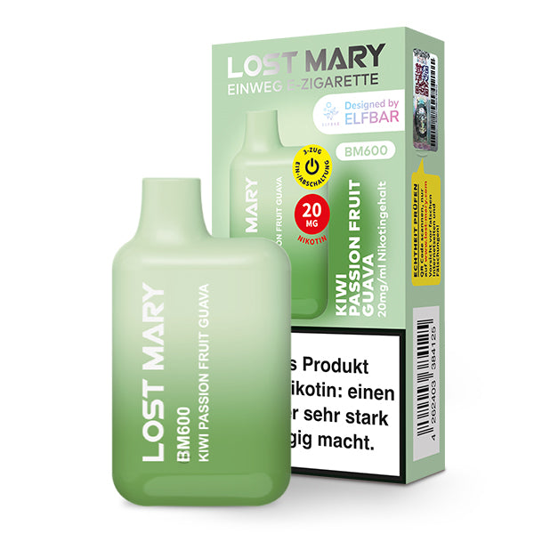 E-Zigarette Elf Bar Lost Mary BM600 CP KIWI PASSION FRUIT GUAVA 20mg Nikotin 600