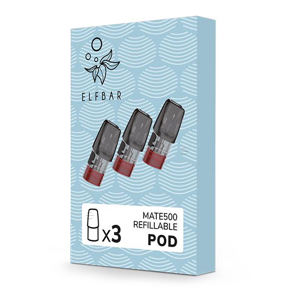 ELFBAR Mate500 Refillable Pod 3er Pack  (Leer Pod) Ohm: 1.2