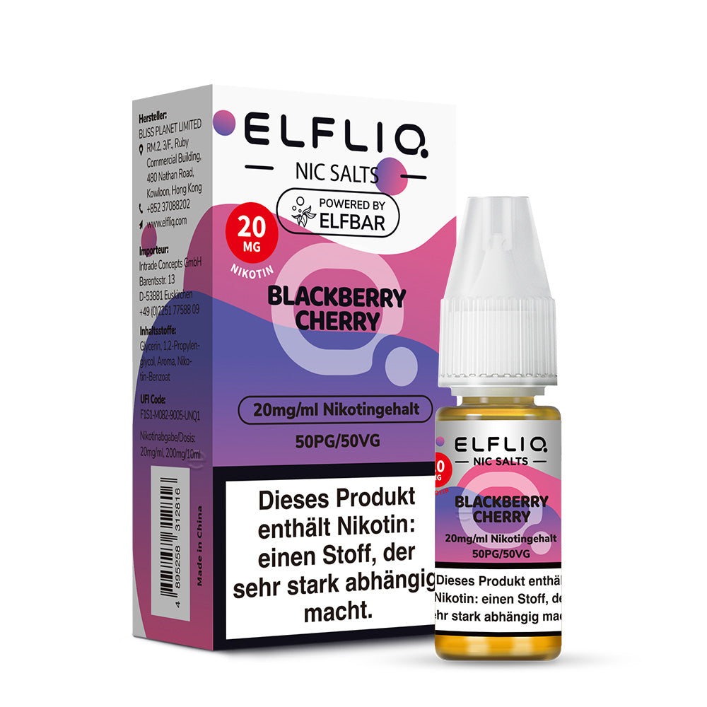 Elfbar ELFLIQ 20mg/ml Nikotinsalz Liquid Blackberry Cherry