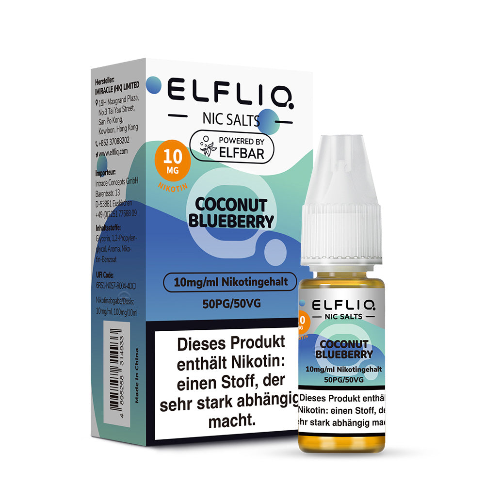 Elfbar ELFLIQ 10mg/ml Nikotinsalz Liquid Coconut Blueberry